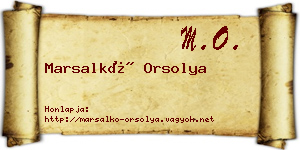 Marsalkó Orsolya névjegykártya
