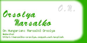 orsolya marsalko business card